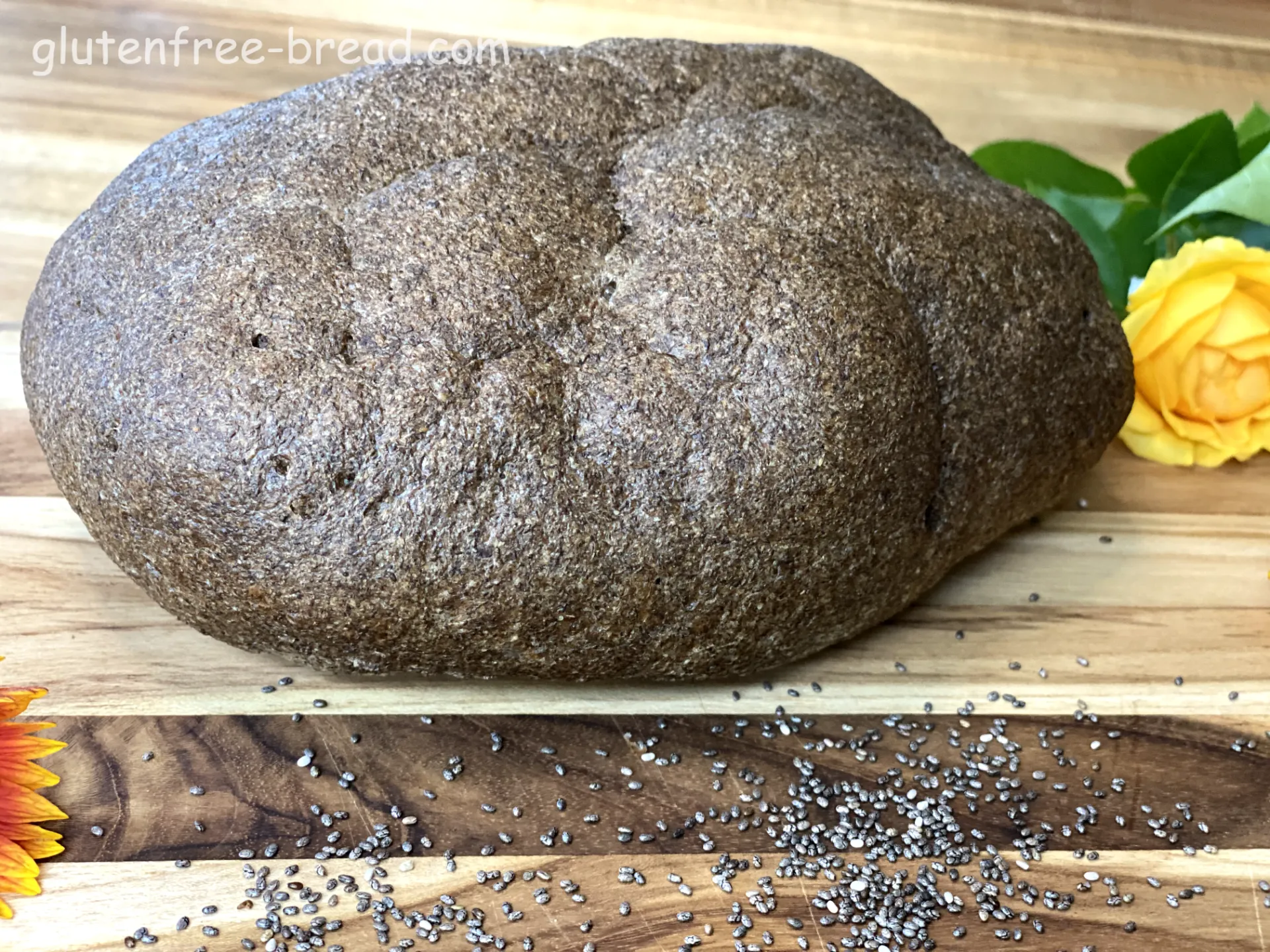 Recipe description:<br> Chia Sandwich Bread is a nutritious, gluten-free bread featuring a hearty, dense texture and a mild, nutty flavor. Made with ground chia seeds and whole psyllium husks, this bread is rich in fiber and omega-3 fatty acids, making it a healthy choice for various dietary needs. Its soft, moist crumb and firm crust make it ideal for both savory and sweet toppings, providing a versatile and satisfying addition to your meals. Perfect for those seeking a low-carb or grain-free option, this bread offers a wholesome alternative to traditional wheat-based varieties